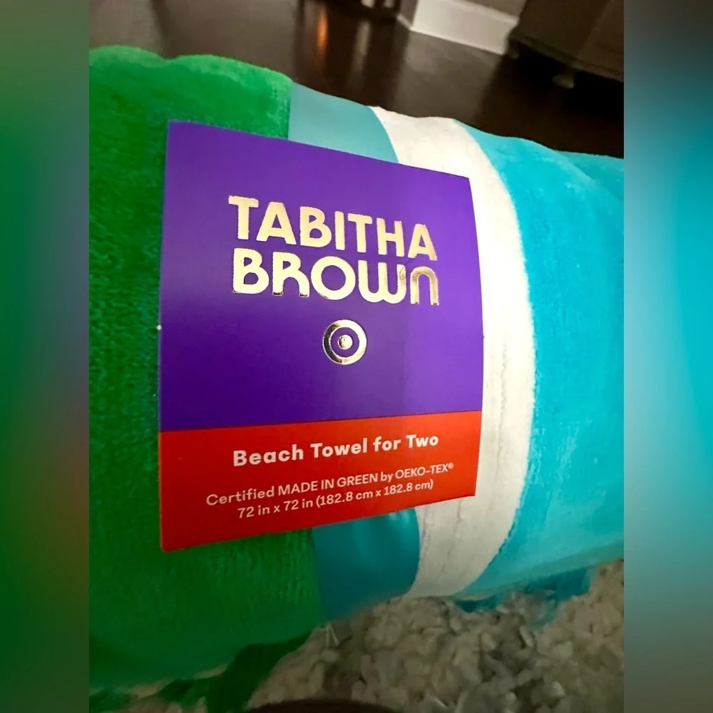 RARE Tabitha Brown x Target NWT Beach Towel for Two (2 towels)